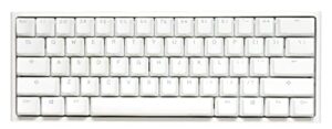 ducky one 2 mini pro pure white rgb led 60% double shot pbt mechanical keyboard (kailh box brown)