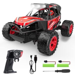 tafulor rc cars for boys age 8-12, 1:20 remote control car with led headlight, 2.4 ghz aluminium alloy off road rc car with two rechargeable batteries christams gifts for boy birthday
