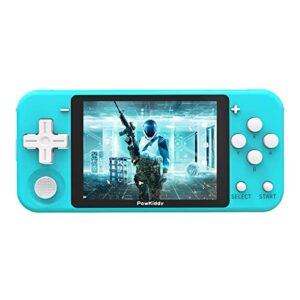 q90 portable game console, open source linux system, vibration motor, 1100 games, compatible with various simulators (blue, 16g)