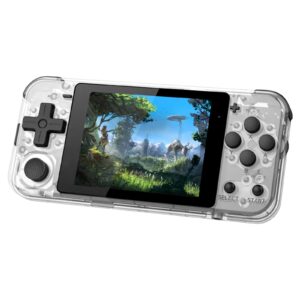 q90 portable game console, open source linux system, vibration motor, 3000 games, compatible with various simulators（64g）