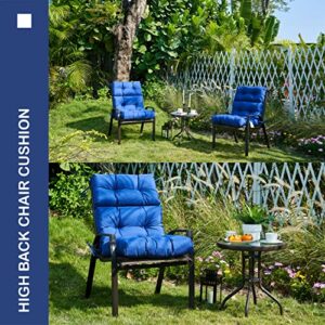 YOOZEKU Outdoor/Indoor High Back Chair Cushion,Waterproof All-Weather Stuffed High Rebound Foam Adirondack Chair Cushion,Seat/Back Chair Cushion for Outdoor Furniture,Navy Blue