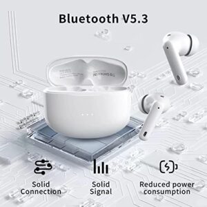 XIAOWTEK A40 Pro Wireless Earbuds, 50Hrs Playtime Bluetooth Earbuds Built in Noise Cancellation Mic with Charging Case, Bluetooth Headphones with Stereo Sound, IPX7 Waterproof Ear Buds for iPhone