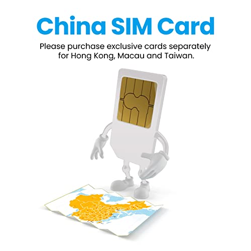 China SIM Card, China Mobile Number + 5G Operating Network + 10GB + 300 Minutes of Local Calls in China + 300 SMS. Access to China Health Code. (Real Name Authentication Required) (10GB 30days)