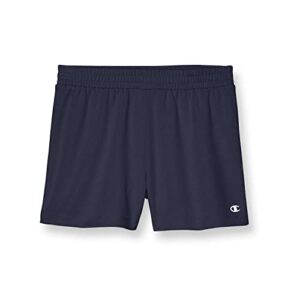 champion big, mesh, kids girls, athletic, lightweight shorts, 3.25", navy