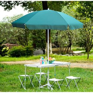 AMMSUN 6FT Portable Picnic Outdoor Canopy Sunshade Beach Umbrella with Tilt Function, Small Patio Umbrella - Portable Outdoor Sun Umbrella With UV50+ Protection,Beach Chair Umbrella 6' Green