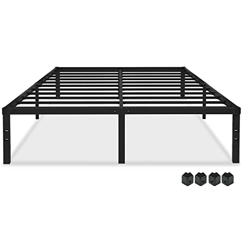 LUKIROYAL Full Size Bed Frame - Full Bed Frame 18 in-Bed Frame Full No Box Spring Needed with Safety Rounded Corners,Easy Assembly,Noiseless,Platform Bed Frame Storage Space Under