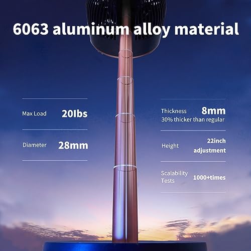 AIRMATE Pedestal Fan Oscillating, Foldable 22 Inch Table Fans, Standing Fan for Cooling Bedroom Quiet with Remote, 8 Speeds Air Circulation Fan for Home, Dorm, Bathroom, Blue