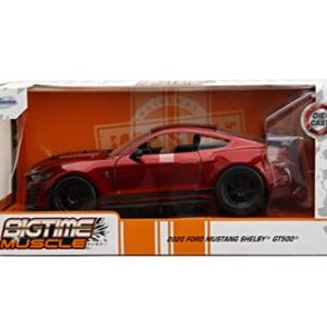 Big Time Muscle 1:24 2020 Ford Mustang Shelby GT 500 Die-cast Car Candy Red, Toys for Kids and Adults