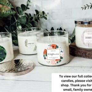 Warm and Cozy Candle | Vanilla, Cinnamon, and Cashmere, Winter Scented Soy Candles for Home | 14oz Clear Jar, 40+ Hour Burn Time, Made in the USA