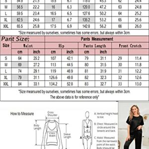 SWOMOG Womens 2 Piece Satin Pajamas Silk Short Sleeve Pjs Sets Capri Bottom Pajama Pants Soft Outfits with Pockets Black