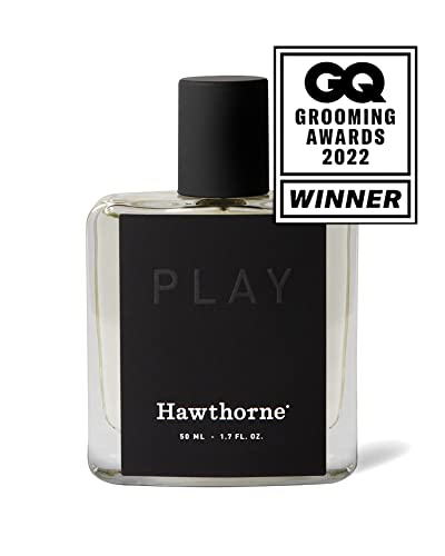 Hawthorne Warm and Aromatic Play Cologne. Winner of GQ's 2022 Best New Fragrance. A Modern Men's Woody Scent. Lavender, Bergamot, Tonka, and Cedar Notes. 1.7 Fl Oz.