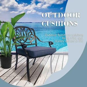 Sunshine Outdoor Indoor/Outdoor Patio Chair Cushion Outdoor Seat Cushions for Patio Furniture 20x20x2.8 inch Set of 4 Sky