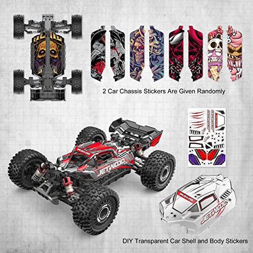Jetwood 1:16 4WD Brushless Fast RC Cars for Adults, Max 42mph Hobby Grade Electric Racing Buggy, Oil-Filled Shocks, AWD Offroad Remote Control Car with 2 Li-Po Batteries, Monster RC Truck for Boys