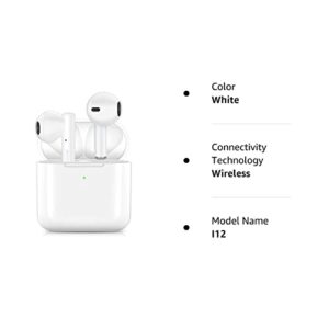 Wireless Earbuds Bluetooth Headphones IPX7 Waterproof Bluetooth Earbuds 30H Playtime Headset with Charging Case Wireless Bluetooth Earphones with Mic for iPhone/Samsung/Android (White)