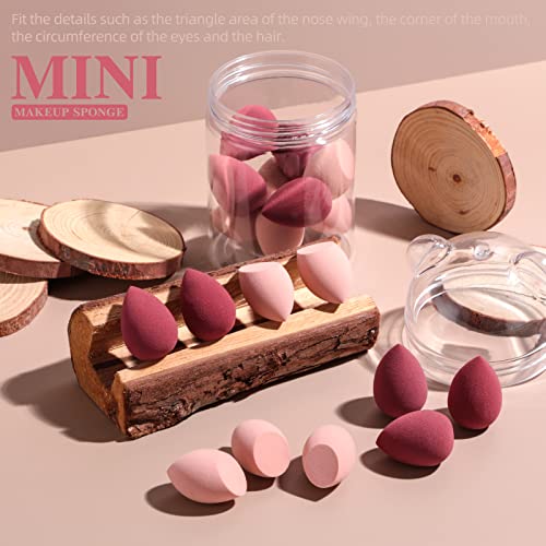 Makeup Sponge Set BS-MALL 20 Pcs Mini Blender Sponges for Liquid, Cream, and Powder (APink)