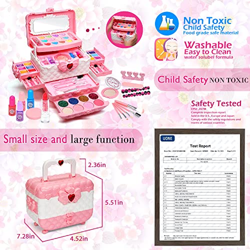 Kids Makeup Kit for Girl - Kids Makeup Kit Toys for Girls,Play Real Makeup Girls Toys,Washable Make Up for Little Girls,Non Toxic Toddlers Cosmetic for Children Age 3-12 Years Old,Teen