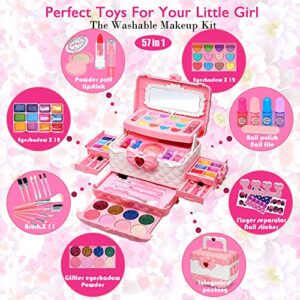 Kids Makeup Kit for Girl - Kids Makeup Kit Toys for Girls,Play Real Makeup Girls Toys,Washable Make Up for Little Girls,Non Toxic Toddlers Cosmetic for Children Age 3-12 Years Old,Teen