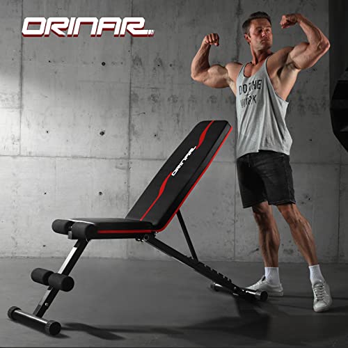 Orinar Weight Bench Press, Strength Training Adjustable Workout Benches for Full Body, Gym Benches for Incline Decline Exercise