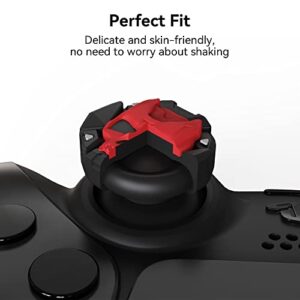 GeekShare Halloween Skull Thumb Grip Caps for Playstation 5 Controller, Thumbsticks Cover Set Compatible with Switch Pro Controller and PS4 PS5 Controller, 2 Pairs / 4 Pcs (Black & Red)