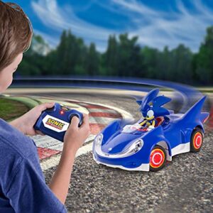 Sonic & Sega All-Stars Racing RC: Sonic - NKOK (681), 1:28 Scale 2.4GHz Remote Controlled Car, 6.5" Compact Design, Officially Licensed Sega Sonic The Hedgehog, Battery Powered, Ages 6+