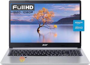 acer aspire 5 slim laptop, 15.6" fhd ips, amd ryzen 3 3350u quad-core mobile processor, 20gb ddr4 ram, 512gb ssd, wifi 6, backlit kb, fingerprint reader, hdmi, amazon alexa, windows 11, silver