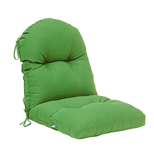 QILLOWAY Indoor Outdoor Seat Back Chair Pads Tufted Cushion, Spring/Summer Seasonal Replacement Cushions. (Green)