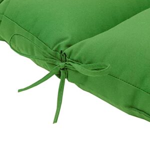 QILLOWAY Indoor Outdoor Seat Back Chair Pads Tufted Cushion, Spring/Summer Seasonal Replacement Cushions. (Green)