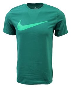 nike men's sportswear swoosh t-shirts (x-large, green/light green swoosh)
