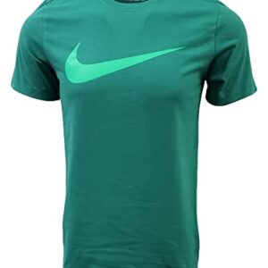 Nike Men's Sportswear Swoosh T-Shirts (X-Large, Green/Light Green Swoosh)