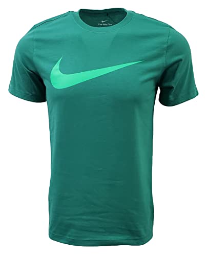 Nike Men's Sportswear Swoosh T-Shirts (X-Large, Green/Light Green Swoosh)