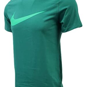 Nike Men's Sportswear Swoosh T-Shirts (X-Large, Green/Light Green Swoosh)