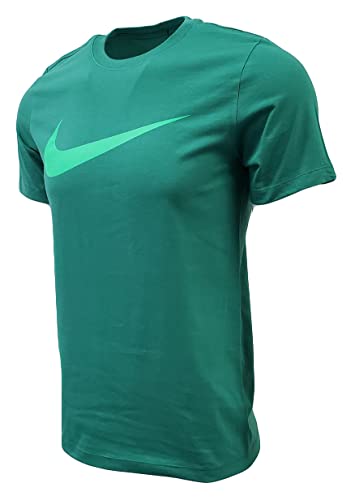 Nike Men's Sportswear Swoosh T-Shirts (X-Large, Green/Light Green Swoosh)