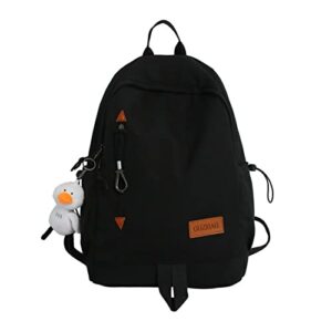 verdancy kawaii backpack for teen girls boys school college travel aesthetic bookbag schoolbag daypack casual bag (black)