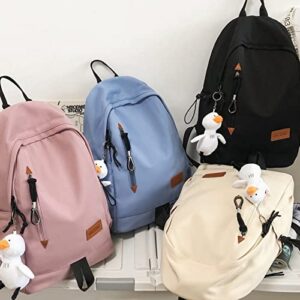 Verdancy Kawaii Backpack for Teen Girls Boys School College Travel Aesthetic Bookbag Schoolbag Daypack Casual Bag (Black)