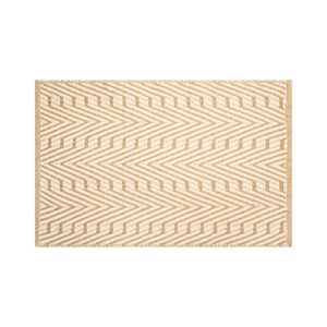 the beer valley cotton jute rugs 24x36 inch - natural white |50% cotton 50% jute