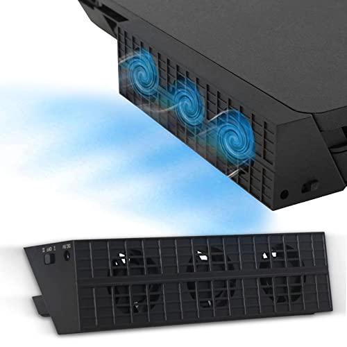 Linkhood Cooling Fan for PS4 Slim, External USB Cooler Game Console Cooling Fan with Extra USB3.0 Port for Sony Playstation 4 Slim Console (for PS4 Slim Only)