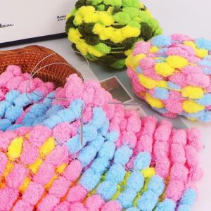 ENUDKON Big Ball Coarse Yarn Rug Supplies Mats Bag Cushion Hand-Knitting Thread Sweet Soft Wool Crochet Yarn Big Ball Yarn (Color : 24)