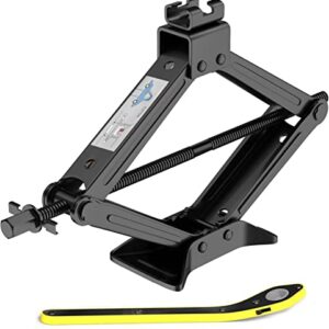 Car Jack Kit, Scissor Jack for Car, Max 2 Ton(4,409lbs) Capacity Car Jack Tire Jack Tool Kit with Saving Effort Ratchet Handle, Steel Scissor Lift Jack Car Kit for Auto