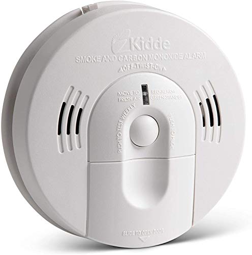 Kidde Smoke Detector with Lithium Battery, LED Lights & Replacement Alert, Pack of 2 & Smoke & Carbon Monoxide Detector, Battery Powered, Combination Smoke & CO Alarm, Voice Alert