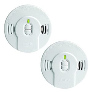 Kidde Smoke Detector with Lithium Battery, LED Lights & Replacement Alert, Pack of 2 & Smoke & Carbon Monoxide Detector, Battery Powered, Combination Smoke & CO Alarm, Voice Alert