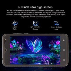 S30U Plus Smartphone, 5 inch 5G RAM 2GB ROM Unlocked Cell Phone with 5MP 8MP Dual Camera, 4800mAh 8 Core MTK6580 Mobile Phone for 11, Black