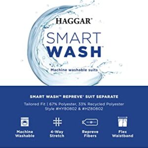 Haggar Men's Smart Wash Performance Slim Fit Suit Separates-Pants & Jackets, Light Grey-Pant, 33W x 32L