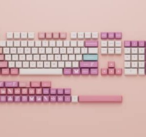 ILYCHEEGAMI PBT keycaps XDA Cute Pink keycaps Dye Sublimation Universal Mechanical Keyboard keycaps Compatible with Cherry MX switches,Gateron,Kailh TTC JWK Kawaii pbt keycap Set Keyboard keycaps