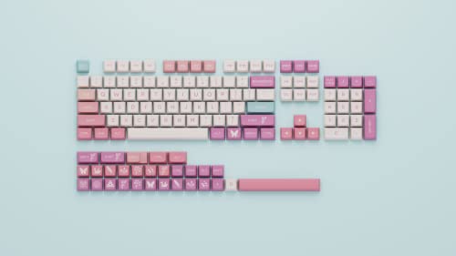 ILYCHEEGAMI PBT keycaps XDA Cute Pink keycaps Dye Sublimation Universal Mechanical Keyboard keycaps Compatible with Cherry MX switches,Gateron,Kailh TTC JWK Kawaii pbt keycap Set Keyboard keycaps