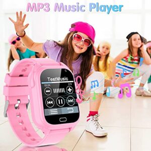 SYEEKOM Smart Watch for Kids - Kids Smart Watch Boys with 26 Games, Camera, Video Music Player Calculator Pedometer, Educational Learning Toys Toddles Game Watch 3-12 (Pink)