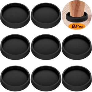 furniture leg coasters 8pcs caster cups 2.5”non slip rubber pads hardwood floors protectors for sofa bed piano chair leg anti slide floor protector