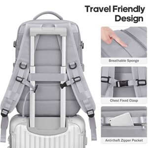 Large Travel Laptop Backpack, Expandable 45L Carry On Backpack Water Resistant Airline Approved Business Work Computer Bag Gifts for Men & Women Fits 17 Inch Notebook