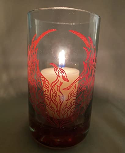 Phoenix Rising Candle Holder Home Decor Scripture Rebirth Persevere