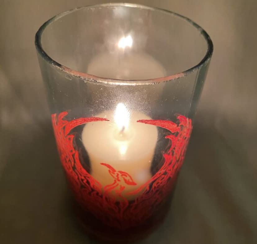 Phoenix Rising Candle Holder Home Decor Scripture Rebirth Persevere