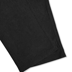 Floerns Men's Casual Corduroy Pants Drawstring Waist Straight Leg Cargo Pants Black M